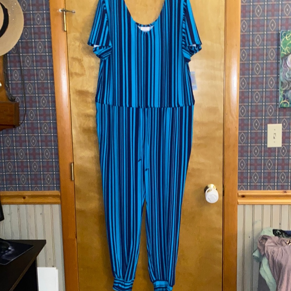 Pinstripe LulaRoe Xoe jumpsuit